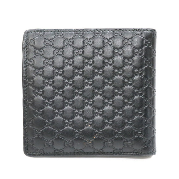 Gucci Shima Leather Black GG Wallet - Picture 1 of 6